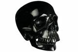 Realistic, Polished Black Obsidian Skull #150854-1